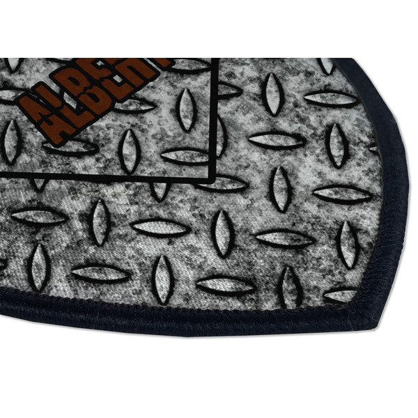 Diamond Plate Iron on Shield 3 Detail