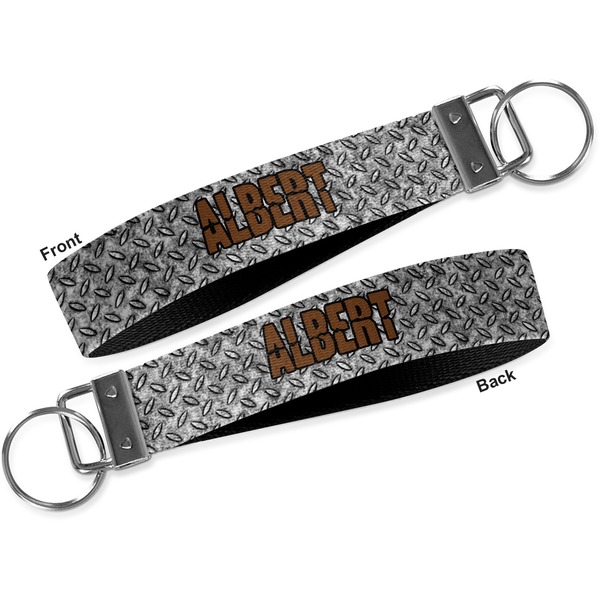 Diamond Plate Key-chain - Metal and Nylon - Front and Back