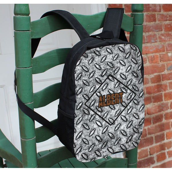 Diamond Plate Kids Backpack - In Context