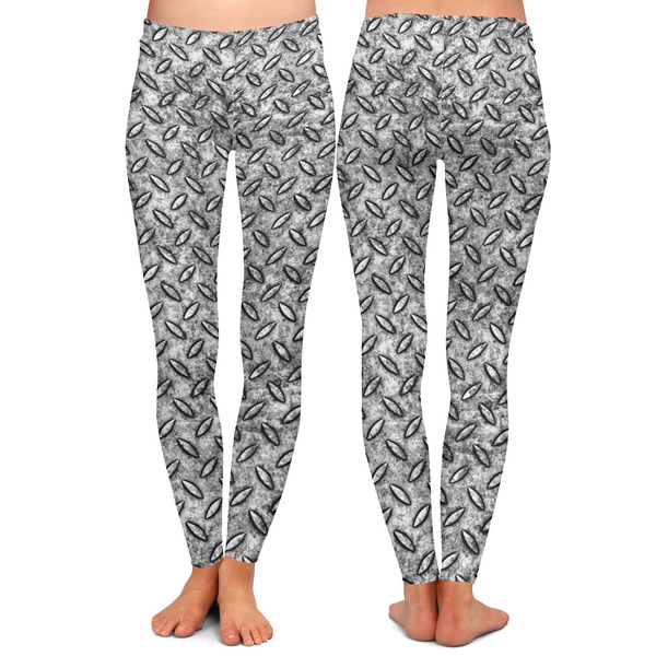 Diamond Plate Ladies Leggings - Front and Back