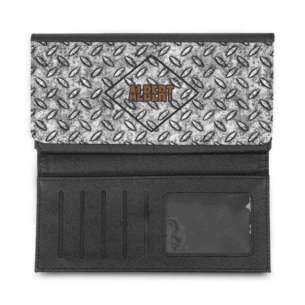 Diamond Plate Ladies Wallet - Half Way Open