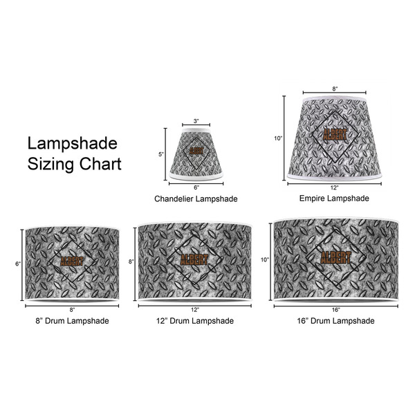 Diamond Plate Lampshade Sizing Chart