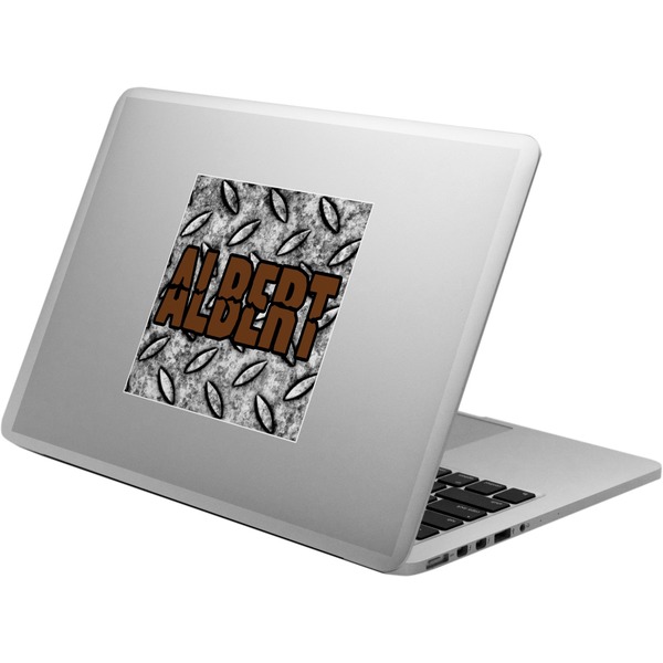 Custom Diamond Plate Laptop Decal (Personalized)