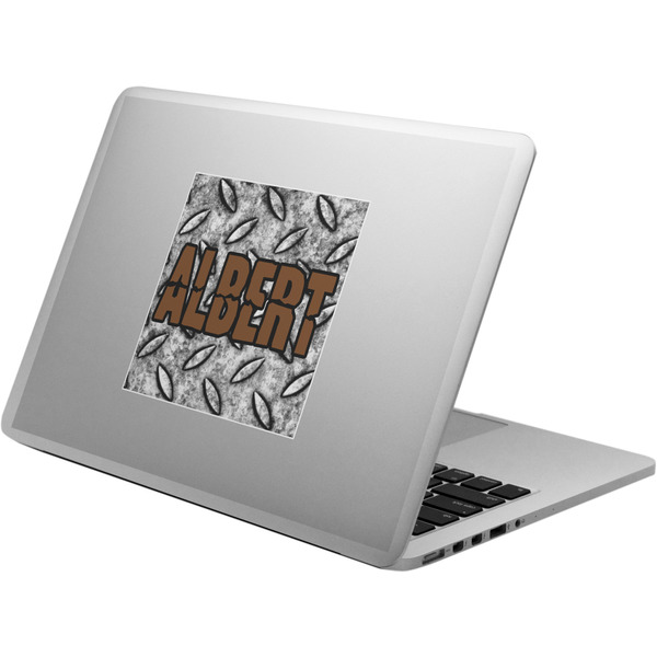 Custom Diamond Plate Laptop Decal (Personalized)