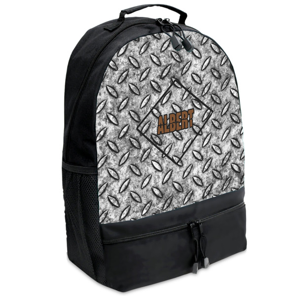 Custom Diamond Plate Backpacks - Black (Personalized)