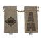 Diamond Plate Large Burlap Gift Bags - Front & Back