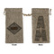 Diamond Plate Large Burlap Gift Bag - Front & Back (Personalized)