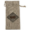 Diamond Plate Large Burlap Gift Bags - Front