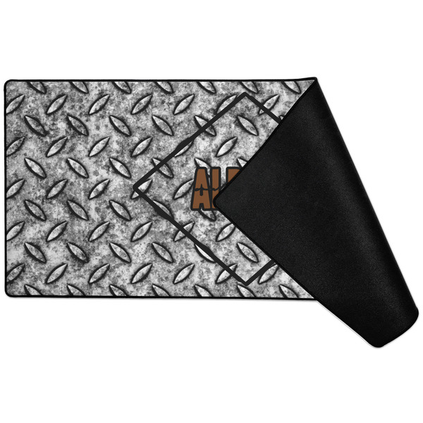 Diamond Plate Large Gaming Mats - FRONT W/ FOLD