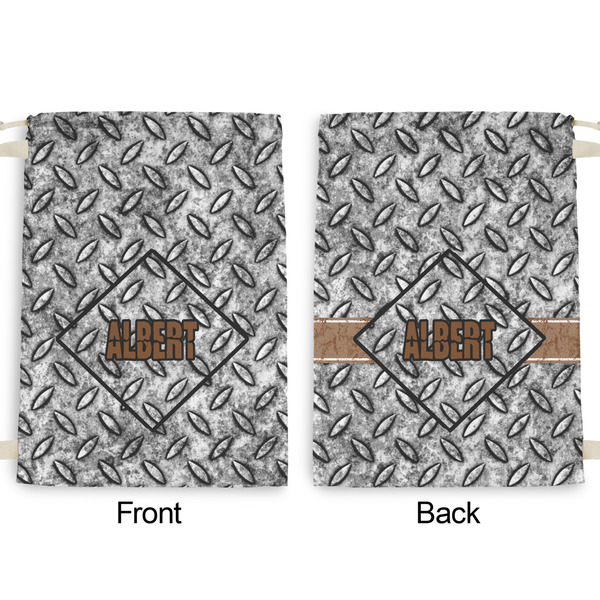 Diamond Plate Large Laundry Bag - Front & Back View