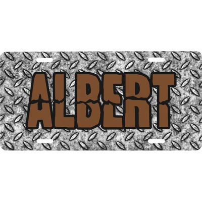 Diamond Plate Front License Plate (Personalized)