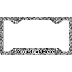 Diamond Plate License Plate Frame - Style C (Personalized)