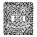 Diamond Plate Light Switch Cover (2 Toggle Plate)