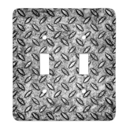 Diamond Plate Light Switch Cover (2 Toggle Plate) (Personalized)