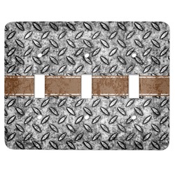 Diamond Plate Light Switch Cover (3 Toggle Plate)