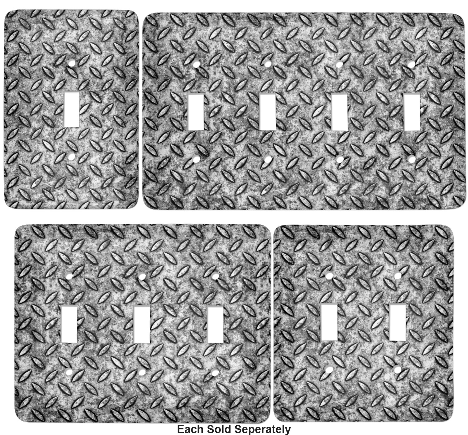 Diamond Plate Light Switch Cover (Personalized) YouCustomizeIt