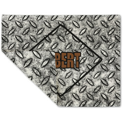 Diamond Plate Double-Sided Linen Placemat - Single w/ Name or Text