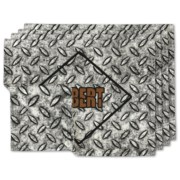 Custom Diamond Plate Linen Placemat w/ Name or Text