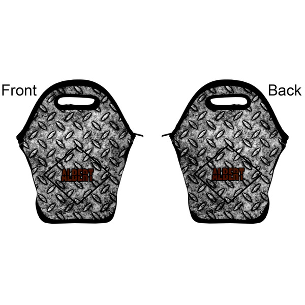 Diamond Plate Lunch Bag - Front and Back