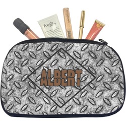 Diamond Plate Makeup / Cosmetic Bag - Medium (Personalized)