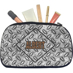 Diamond Plate Makeup / Cosmetic Bag - Medium (Personalized)