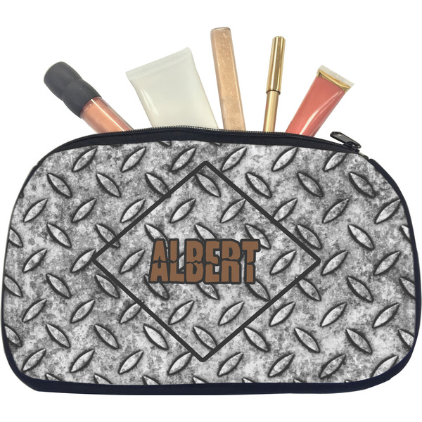 Custom Diamond Plate Makeup / Cosmetic Bag - Medium (Personalized)