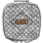 Diamond Plate Compact Makeup Mirror (Personalized)