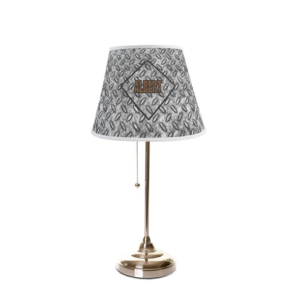 Diamond Plate Poly Film Empire Lampshade - On Stand