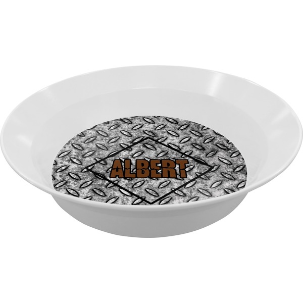Custom Diamond Plate Melamine Bowl - 12 oz (Personalized)