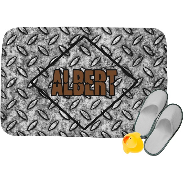 Custom Diamond Plate Memory Foam Bath Mat (Personalized)
