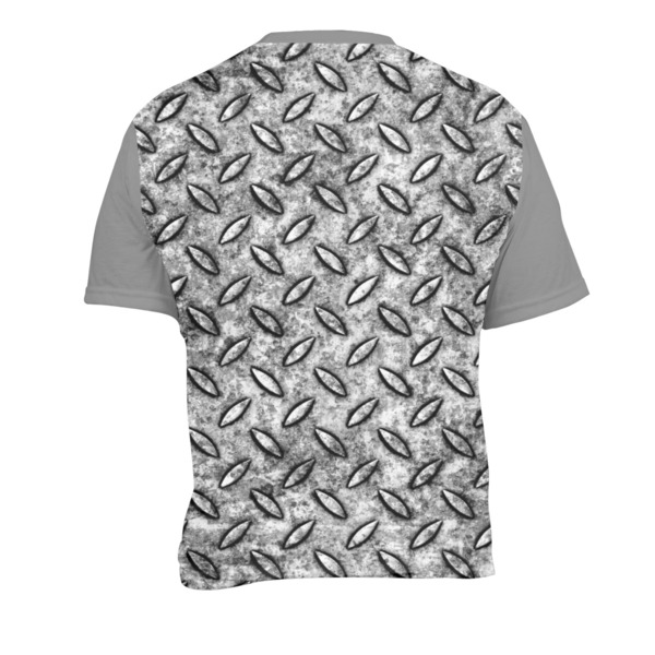 Diamond Plate Men's Crew Neck T Shirt Medium - Back