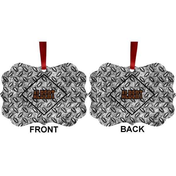 Diamond Plate Metal Benilux Ornament - Front and Back (APPROVAL)