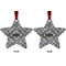 Diamond Plate Metal Star Ornament - Front and Back