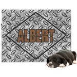Diamond Plate Dog Blanket - Large (Personalized)