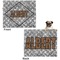 Diamond Plate Microfleece Dog Blanket - Large- Front & Back