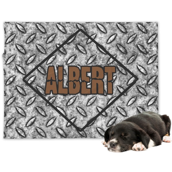 Custom Diamond Plate Dog Blanket (Personalized)