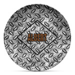 Diamond Plate Microwave Safe Plastic Plate - Composite Polymer (Personalized)