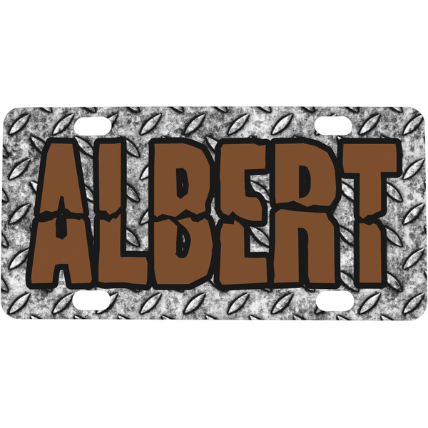 Custom Diamond Plate Mini/Bicycle License Plate (Personalized)