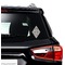 Diamond Plate Interlocking Monogram Car Decal (On Car Window)