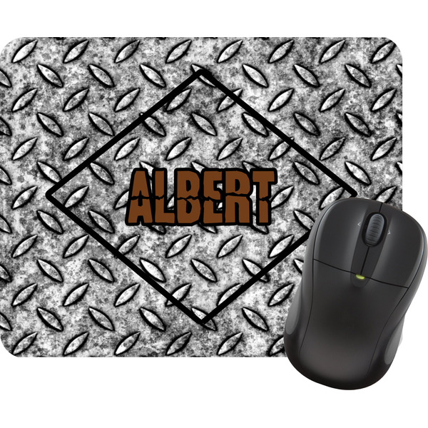 Custom Diamond Plate Rectangular Mouse Pad (Personalized)