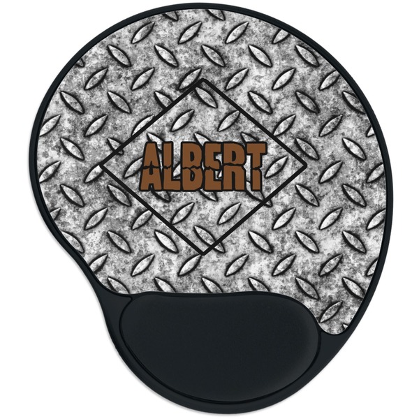 Custom Diamond Plate Mouse Pad with Wrist Support