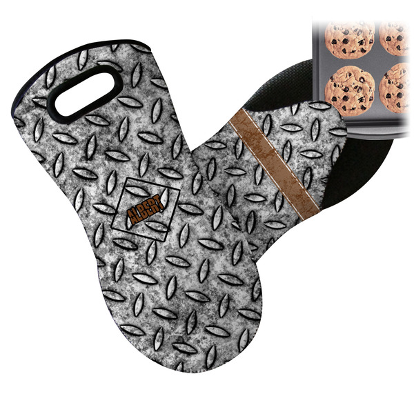 Diamond Plate Neoprene Oven Mitt