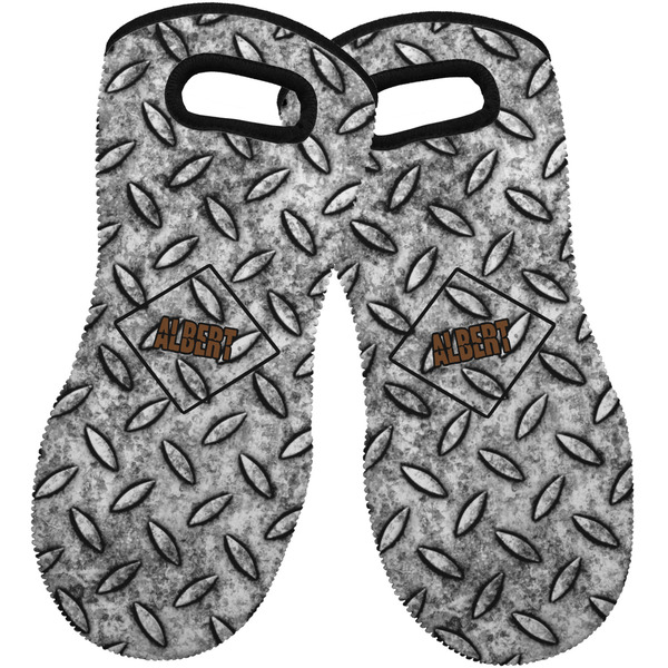 Diamond Plate Neoprene Oven Mitt -Set of 2 - Front