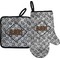 Diamond Plate Oven Mitt & Pot Holder Set w/ Name or Text