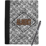 Diamond Plate Notebook Padfolio - Large w/ Name or Text