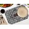 Diamond Plate Octagon Placemat - Single front (LIFESTYLE) Flatlay