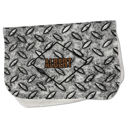 Diamond Plate Burp Cloth - Fleece w/ Name or Text