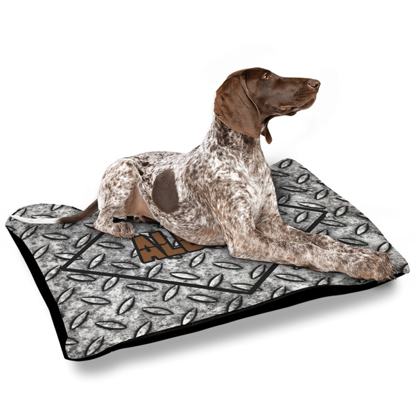 Diamond Plate Outdoor Dog Beds - Large - IN CONTEXT