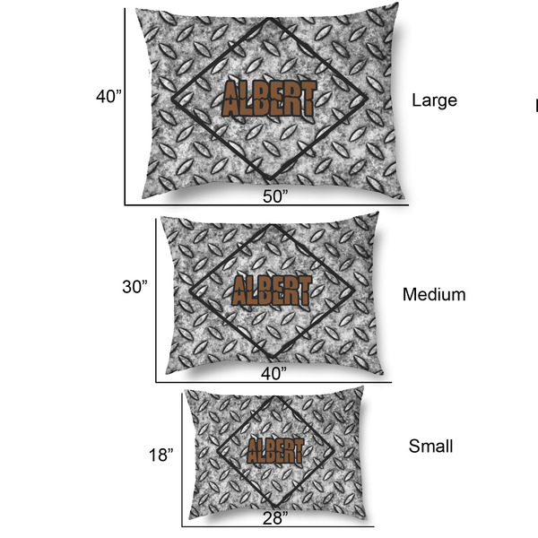 Diamond Plate Outdoor Dog Beds - SIZE CHART