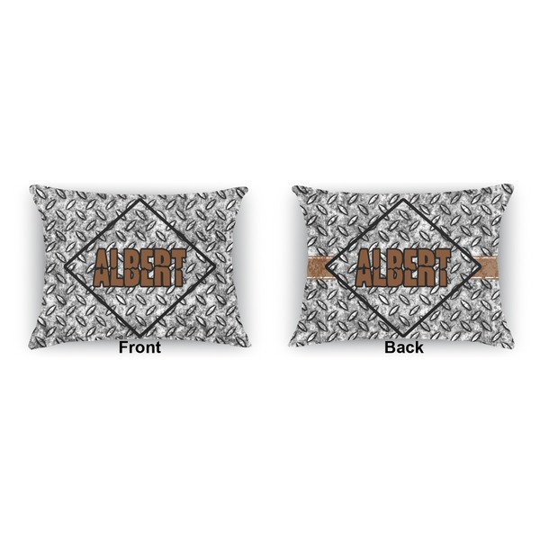 Diamond Plate  Outdoor Rectangular Throw Pillow (Front and Back)